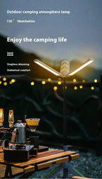 Lanterne de Camping télescopique 8000mAh, lampes de poche étanches rechargeables, lampe de Camping à intensité variable, lumière d'urgence pour Camping et randonnée