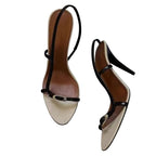 VEYKE-Sandales à Talons Hauts Noirs et Blancs pour Femme, Chaussures de Bal de Mariage à la Mode