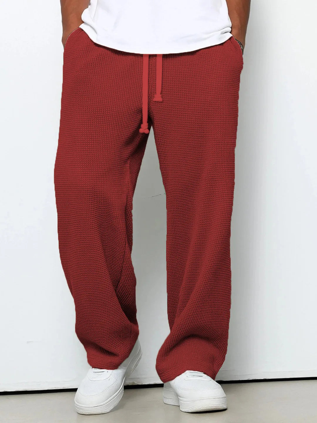 Pantalon de jogging décontracté pour homme 2026, coupe droite, taille élastique, jambe large, vêtements de sport pour homme, collection Printemps/Automne