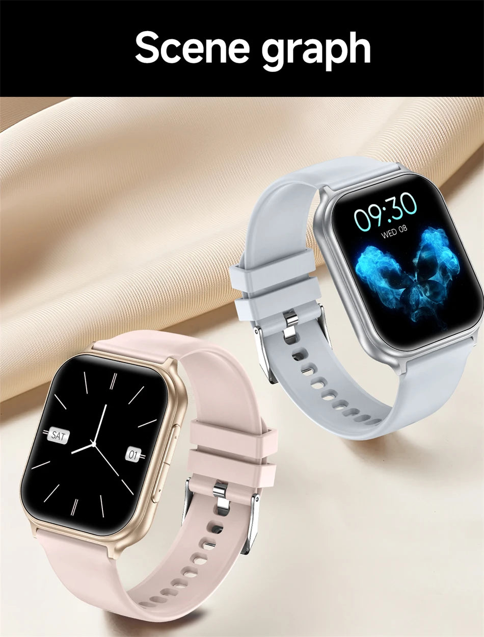 Nouvelle montre connectée 2026 pour femmes, suivi sportif et de forme physique, étanche IP68, fréquence cardiaque 24h intégrée, appels Bluetooth, montre connectée tendance pour femmes