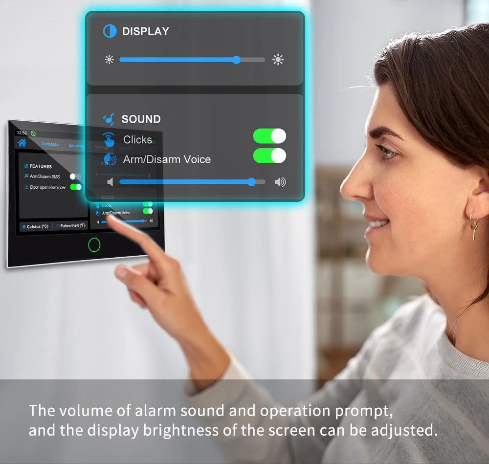 Système d'alarme domestique KERUI 4G/WiFi GSM avec écran tactile IPS de 7 pouces, compatible avec le système d'alarme de sécurité sans fil Tuya, anti-cambriolage