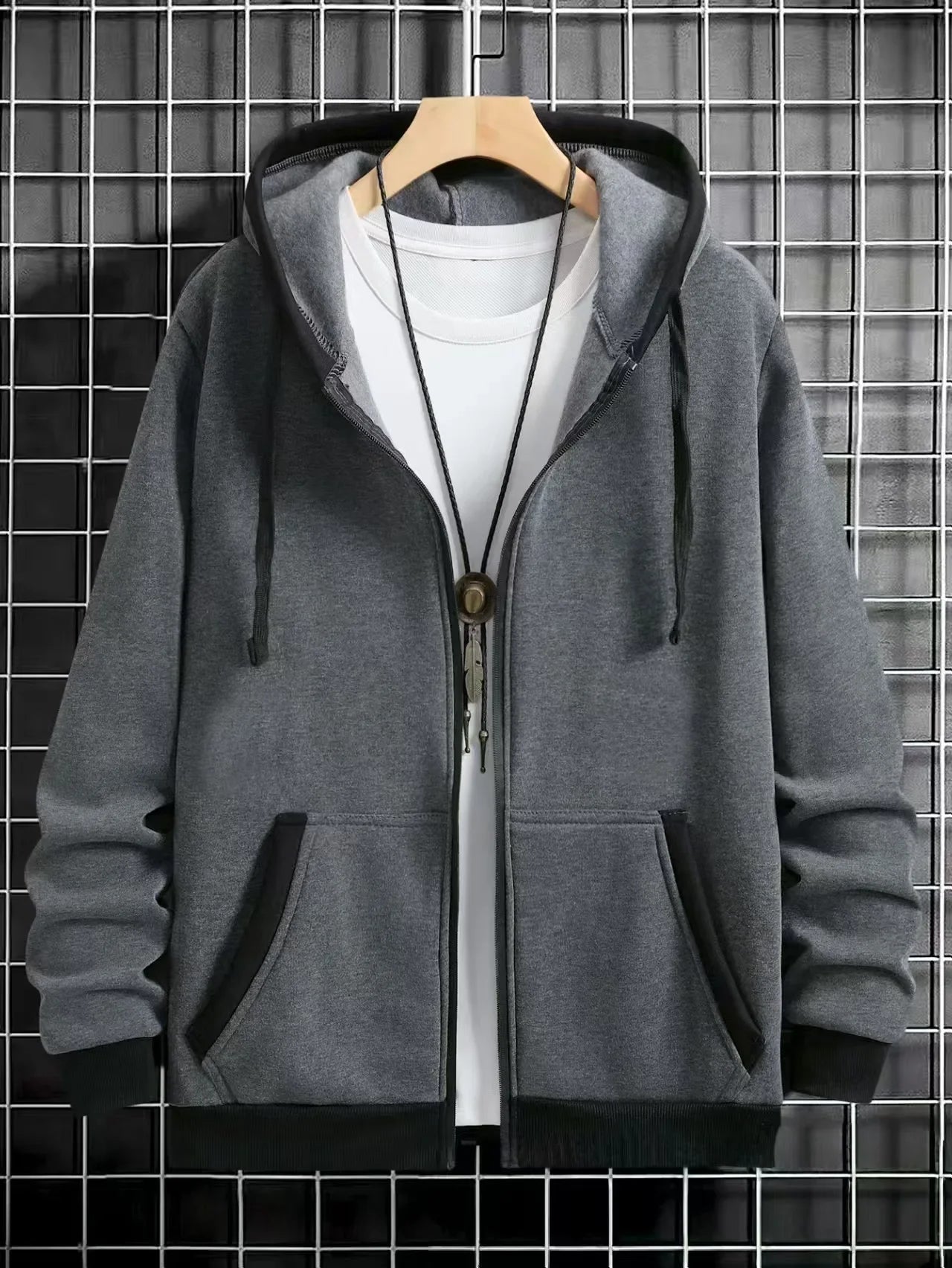Cardigan épais à capuche et fermeture éclair pour homme, vêtement d'extérieur décontracté, sweat-shirt à la mode, Style transfrontalier, nouvelle collection automne hiver