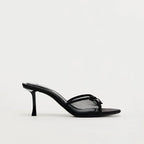 Sandales à talons hauts pour femmes, nouvelle marque de luxe, pantoufles polyvalentes, simples et fines, été 2026