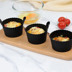 Friteuse à Air lavable au lave-vaisselle, tasses à œufs en Silicone, moule de cuiseur d'œufs en Silicone, tasses de cuisson d'œufs et de gâteaux réutilisables, doublures à muffins Ramekins sûres