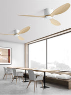 FUMANJIA Ventilateur de plafond CC ultra fin avec télécommande – Silencieux à 6 vitesses, 3 pales ABS, idéal pour les plafonds bas et les espaces minimisés (sans lumière)