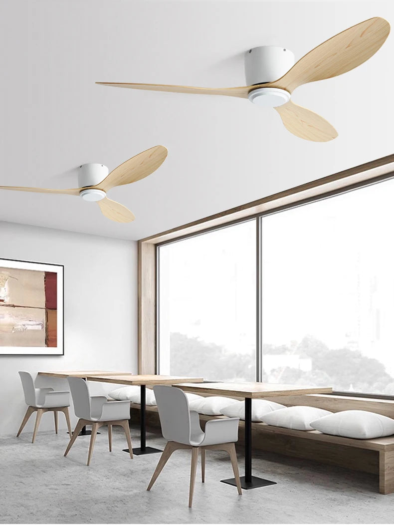 FUMANJIA Ventilateur de plafond CC ultra fin avec télécommande – Silencieux à 6 vitesses, 3 pales ABS, idéal pour les plafonds bas et les espaces minimisés (sans lumière)