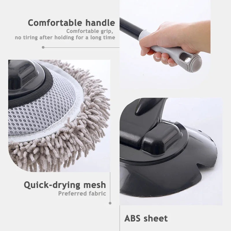 EAFC – brosse de nettoyage de voiture, Super absorbante, pour lavage de voiture, télescopique réglable, manche Long, vadrouille propre, Kit de lavage automobile