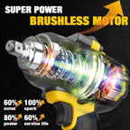 Clé électrique sans balais à couple élevé 1000N · M, clé à chocs de 1/2 pouces, grande Machine-outil de Service pour broche de batterie Dewalt 20V