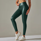 Leggings en cuir PU femmes Sexy Scrunch fesses Leggings filles Faux cuir pantalon taille haute Push Up Leggings décontractés 6 couleurs