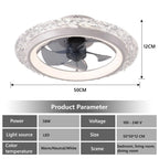 Ventilateur de plafond LED silencieux avec télécommande, ventilateur de plafond moderne, éclairage à intensité variable, chambre à coucher, bureau, salle à manger