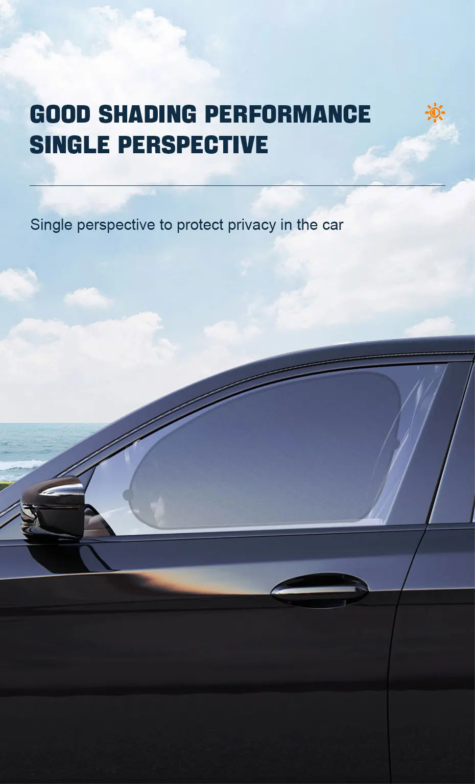 SEAMETAL pare-soleil de voiture rideau de fenêtre latérale avant fenêtre arrière pare-soleil été UV blocage ventouse rideaux de Protection solaire de voiture
