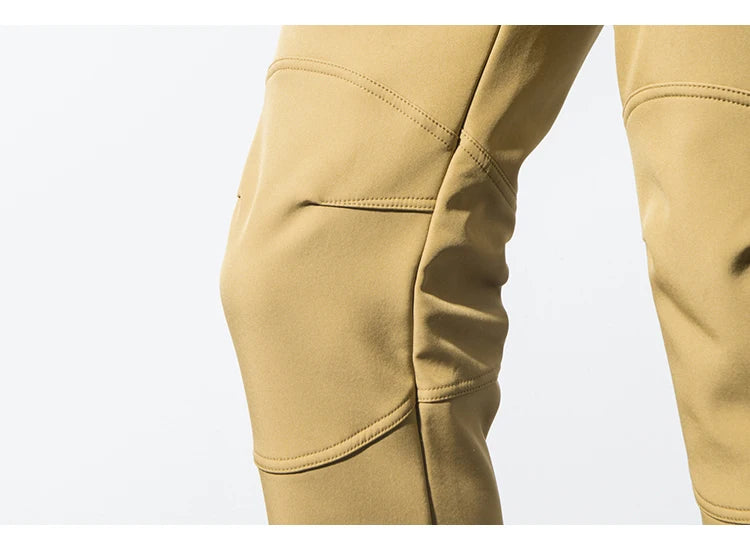 Pantalon cargo imperméable pour homme, doublé en polaire Sharkskin, idéal pour l'escalade, le ski, la randonnée, la pêche, avec de grandes poches
