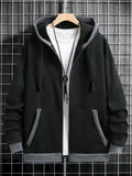 Cardigan épais à capuche et fermeture éclair pour homme, vêtement d'extérieur décontracté, sweat-shirt à la mode, Style transfrontalier, nouvelle collection automne hiver