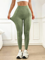 Leggings côtelés délavés au sable pour femmes, Leggings de Yoga taille haute, ceinture en forme de V, pantalon de Fitness de levage de butin pêche pour l'entraînement