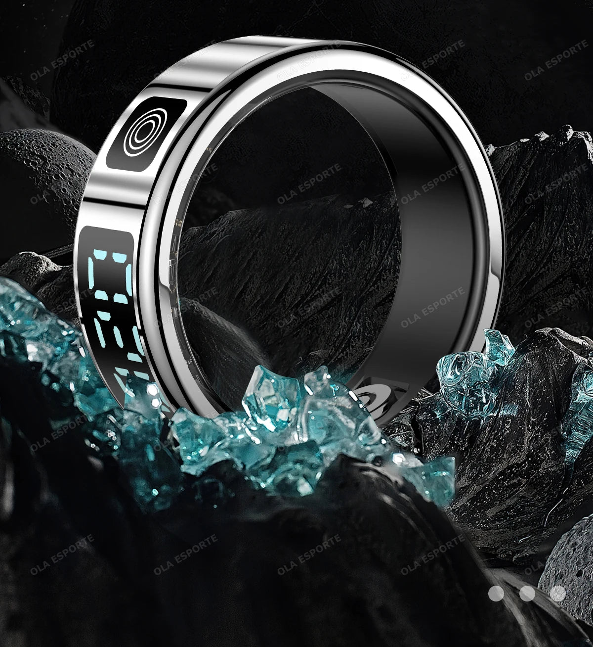 Anneau intelligent avec écran d'affichage et tactile, gestionnaire de santé, vidéo de balayage de gestes, étanche 5 ATM pour hommes et femmes, Smartring 2026, nouveau