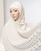 Châle Musulman en Mousseline de Soie Imprimé, Hijab Arabe du Moyen-Orient, Keffiyeh, Palestine, 180x70cm
