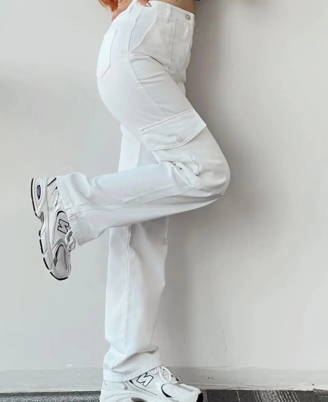 Pantalon à jambes larges pour femmes, fermeture éclair, coupe cintrée, plat, haut, poches, taille moyenne, longueur cheville, couleur unie, automne 2026
