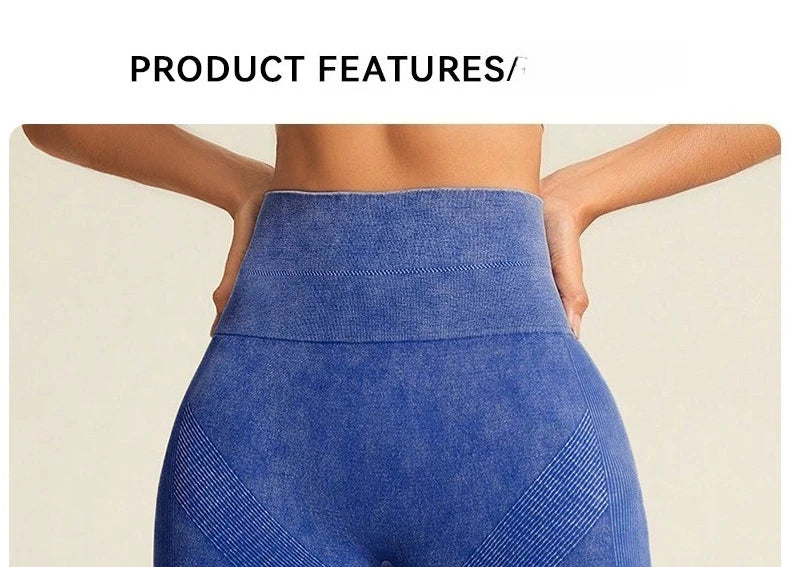 Leggings de Yoga de ponçage en Nylon pour femmes, pantalons serrés sans couture, haute élasticité, Sexy, levage des hanches, pantalons d'entraînement, de course, de gymnastique