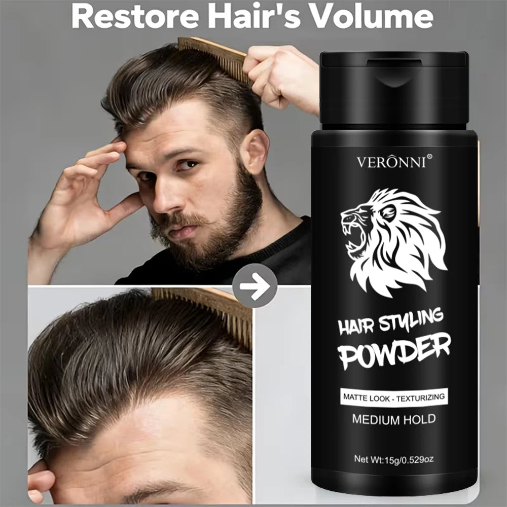 Poudre volumisante pour cheveux, poudre volumisante anti-graisse, facile à utiliser, tenue longue durée pour hommes et femmes, sans traces sur les cheveux