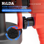 HILDA-Pistolet de Pulvérisation Électrique Rouge de 800ml, Pulvérisateur de Peinture, Outil de Haute Puissance, pour Camion Domestique