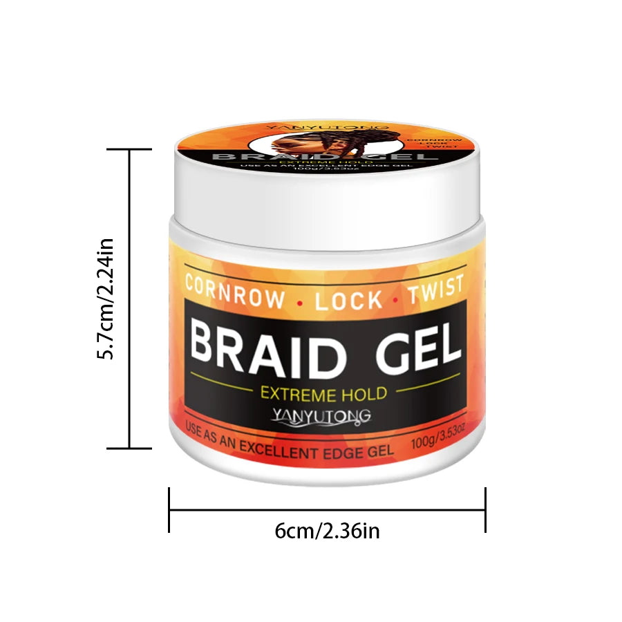 Stylage tressage Gel cire carburateur longue durée forte tenue pommade Anti-frisottis lisse finition des cheveux façonnage contrôle des bords des cheveux