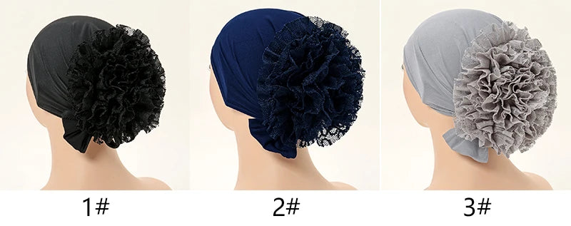 Mousseline de soie pour femmes musulmanes, panhua, chapeau astronomique fin, enveloppement de la tête Islam, turban arrière, bande de sauna féminine, document solide