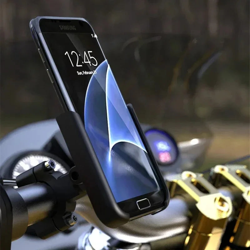 Support de téléphone universel en alliage d'aluminium pour guidon de moto, rétroviseur de vélo, support de téléphone portable pour moto