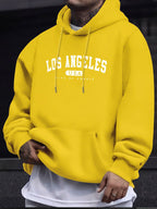 Los Angeles Usa imprimer hommes à manches longues cordon sweat à capuche imprimé t-shirt coton pour hommes décontracté automne hiver