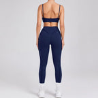 Ensemble de yoga pour femme, survêtement d'entraînement, legging athlétique imbibé, legging push-up de gym, soutien-gorge de fitness, vêtements de sport, vêtements actifs, nouveau