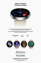 Nouveau 2026 Zeblaze LILY 2 appel vocal femme Smartwatch Double sangle 1.2 "HD AMOLED affichage surveillance de la santé sport montre intelligente