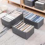 Organiseur de vêtements pour placards, boîte de rangement pour pantalons, jeans, organisateur de placard, tiroirs, sous-vêtements, chaussettes, t-shirts, organisateurs de rangement pour armoire