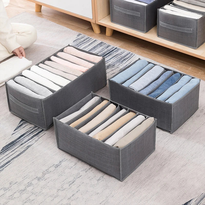 Organiseur de vêtements pour placards, boîte de rangement pour pantalons, jeans, organisateur de placard, tiroirs, sous-vêtements, chaussettes, t-shirts, organisateurs de rangement pour armoire