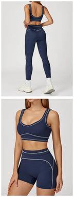 Ensemble de yoga 2 pièces pour femme, tenue de sport, vêtements de gym, ensemble soutien-gorge de sport et pantalon de course, vêtements de yoga et de sport pour femme
