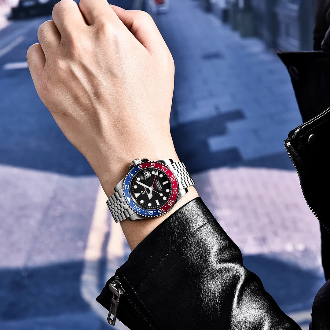 PAGANI uco PD-1662 Luxe Gstuff Hommes Mécanique Montre-Bracelet Verre Saphir Acier Inoxydable 100M Étanche Montres Automatiques