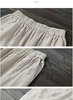 Pantalon à jambes larges en coton pour femme, ample, surdimensionné, couleur unie, sarouel, décontracté, taille élastique, longueur cheville, vêtements pour femmes, été
