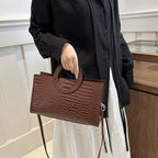 Sacs à main en cuir PU motif Crocodile pour femmes, sac carré vert, marque de mode, sacs à bandoulière, pochettes féminines