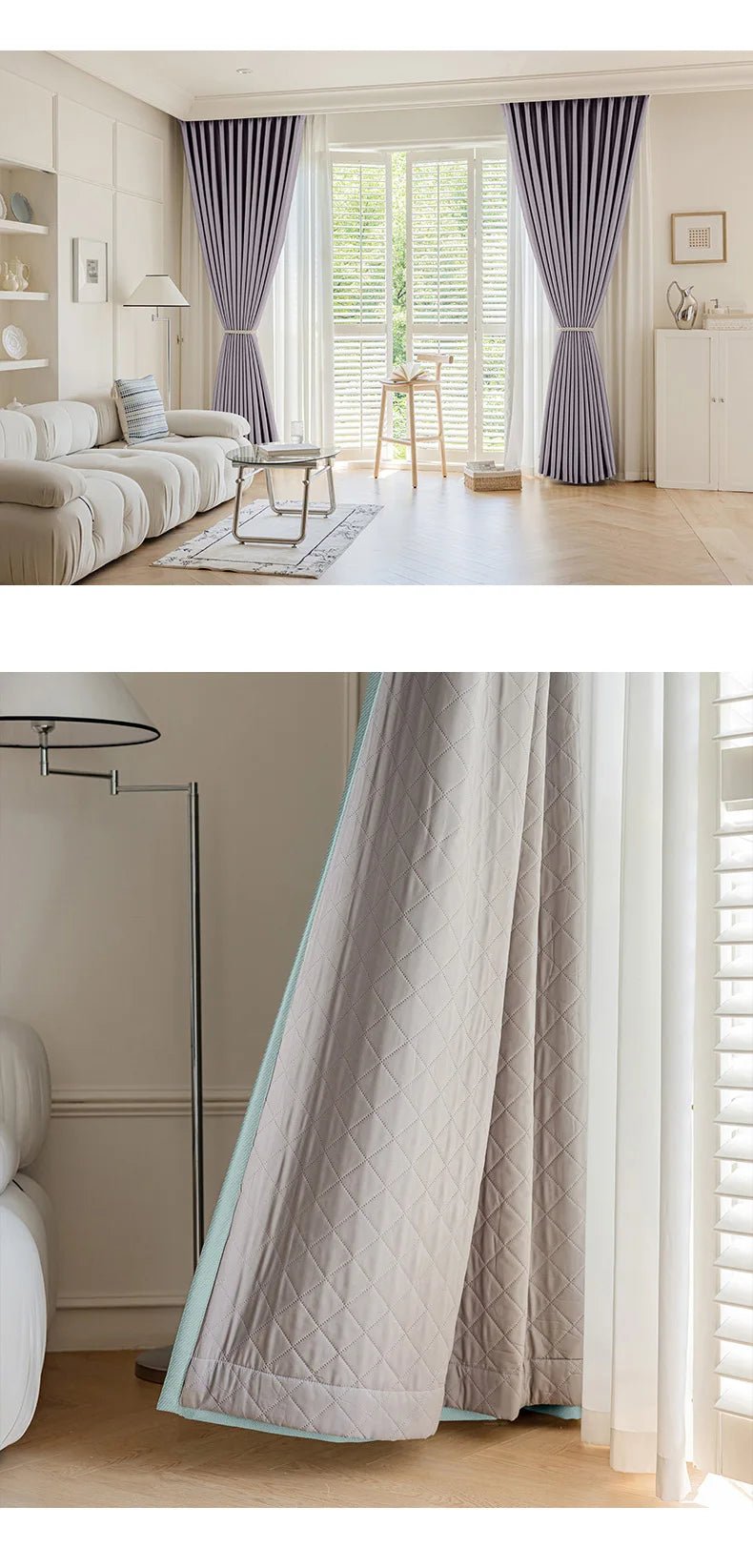 Rideau occultant coupe-vent pour fenêtre de salon, épais et chaud, insonorisé, pour l'hiver et le froid, pour chambre à coucher