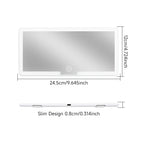 Rétroviseurs intérieurs de voiture, plaque pare-soleil, miroir de maquillage LED HD pour filles et femmes, lumière de remplissage aste, miroir de courtoisie fin universel