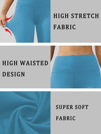 Pantalons capri taille haute pour femmes, super doux, non transparents, effet ventre plat, pour yoga, course à pied, entraînement, maison, leggings décontractés