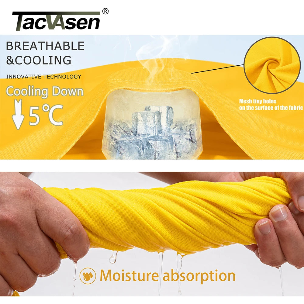 TACVASEN-Polo d'été 72% en coton pour homme, t-shirt de golf respirant, sport actif, randonnée, t-shirts de travail décontractés