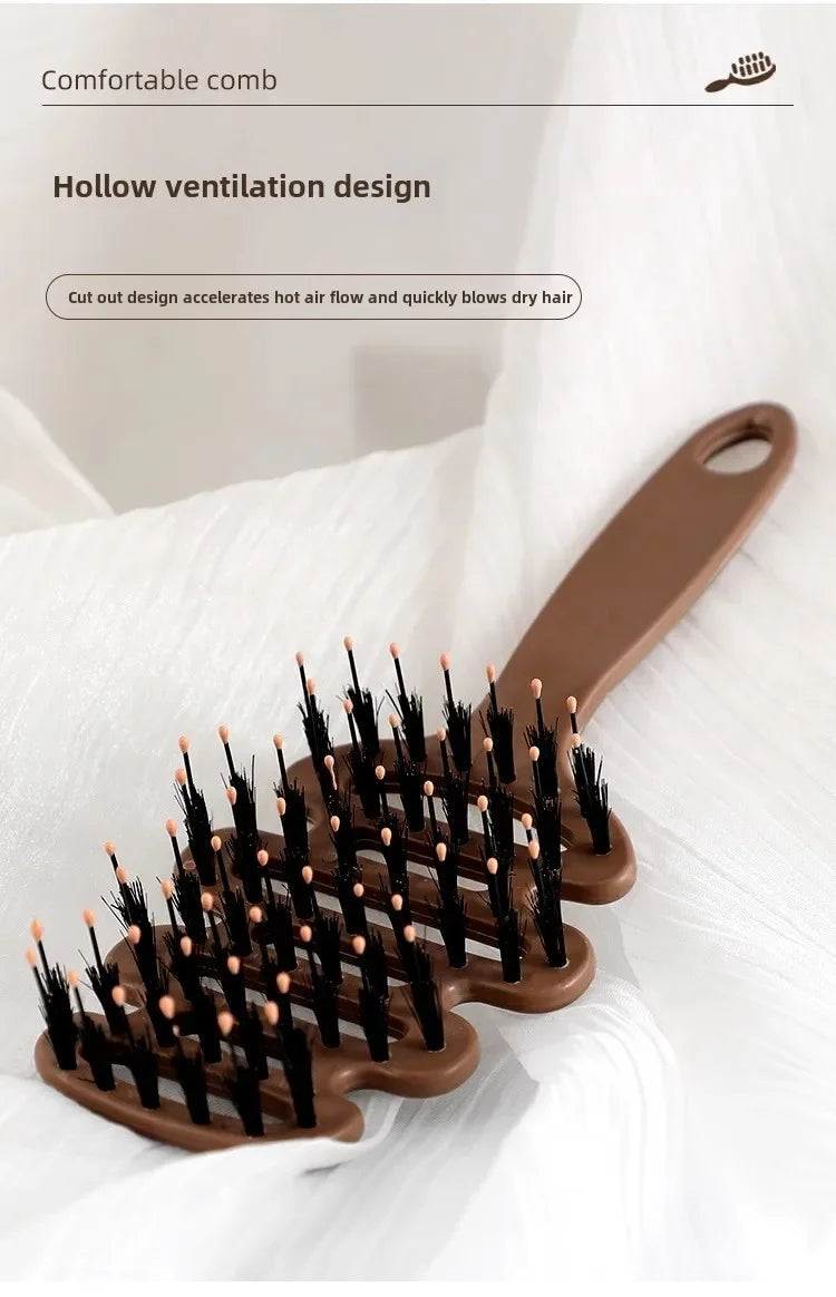 Brosse à cheveux en poils de sanglier, peigne antistatique, peigne de Massage de coiffure, brosse à cheveux bouclée, outils de coiffure pour Salon de coiffure, outils de maquillage