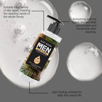 Gel douche nettoyant en profondeur pour hommes, Eucalyptus, noix de coco, parfum rafraîchissant, parfum longue durée, contrôle de l'huile, 100ml