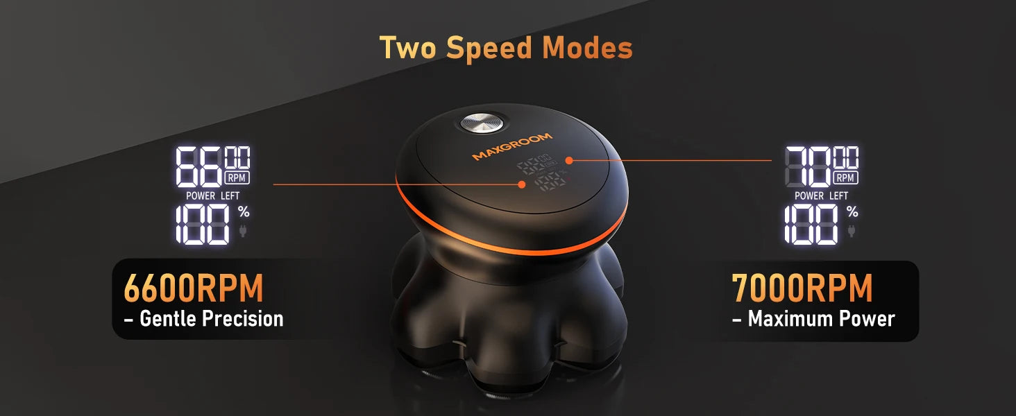 MAXGROOM 7D tête rasoirs pour hommes chauve humide/sec rasoir électrique tondeuse à cheveux USB LED Rechargeable affichage tondeuse à barbe étanche