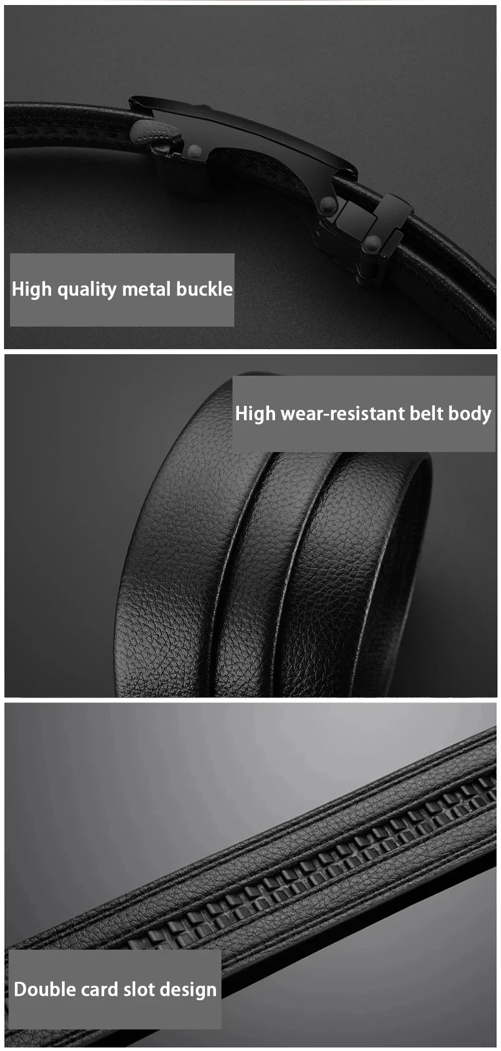 Ceinture pour hommes d'affaires de mode véritable marque de luxe ceinture boucle en métal ceinture en cuir PU de haute qualité ceinture souple avec pantalon Cargo jean
