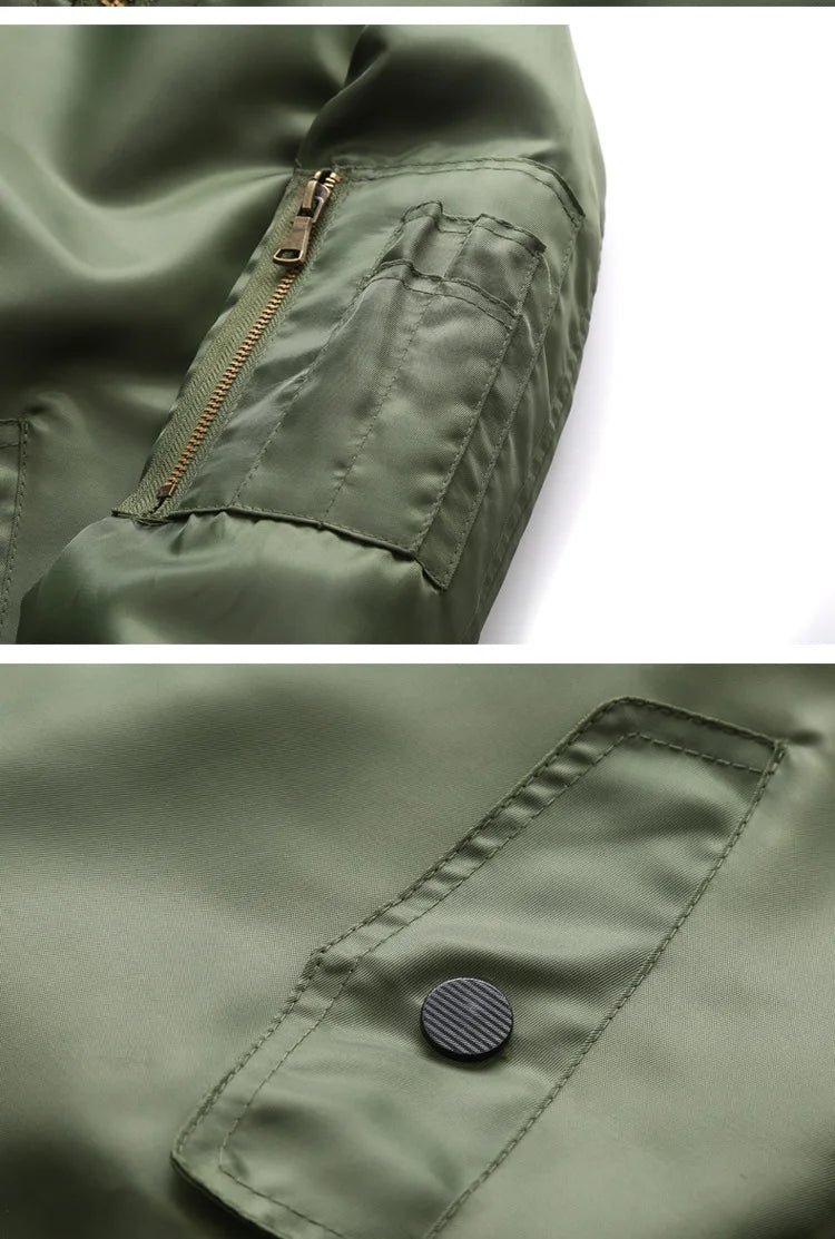 Veste bombardier pour hommes, nouvelle collection printemps-automne 2026, vestes de Baseball pour hommes, vêtements d'extérieur pour pilotes, manteau vert armée, fermeture éclair, uniforme tactique pour hommes