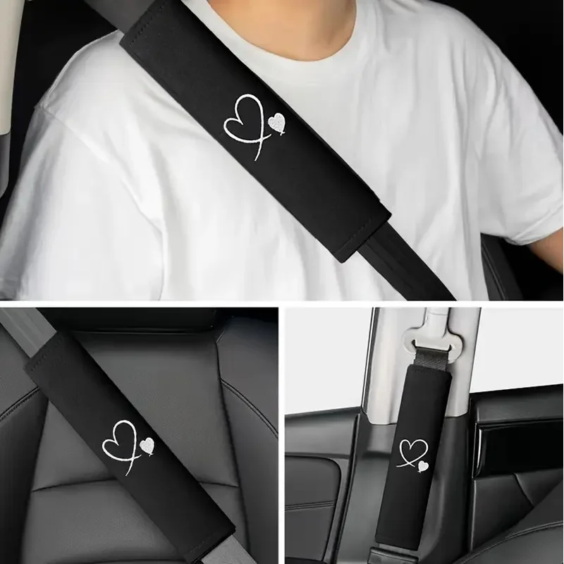 Love Housse de ceinture de sécurité pour voiture – Protecteur d'épaule doux et confortable, améliore l'expérience de conduite, adapté à tous les modèles de voitures