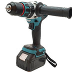 Podofo 480N.M perceuse à percussion électrique tournevis électrique sans brosse 13mm 18V outils électriques avec 2 batteries outil de forage à percussion rotatif