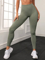 Pantalons de yoga pêche lettre sans couture, vêtements de yoga de levage des hanches, pantalons de sport et de fitness taille haute moulants pour femmes