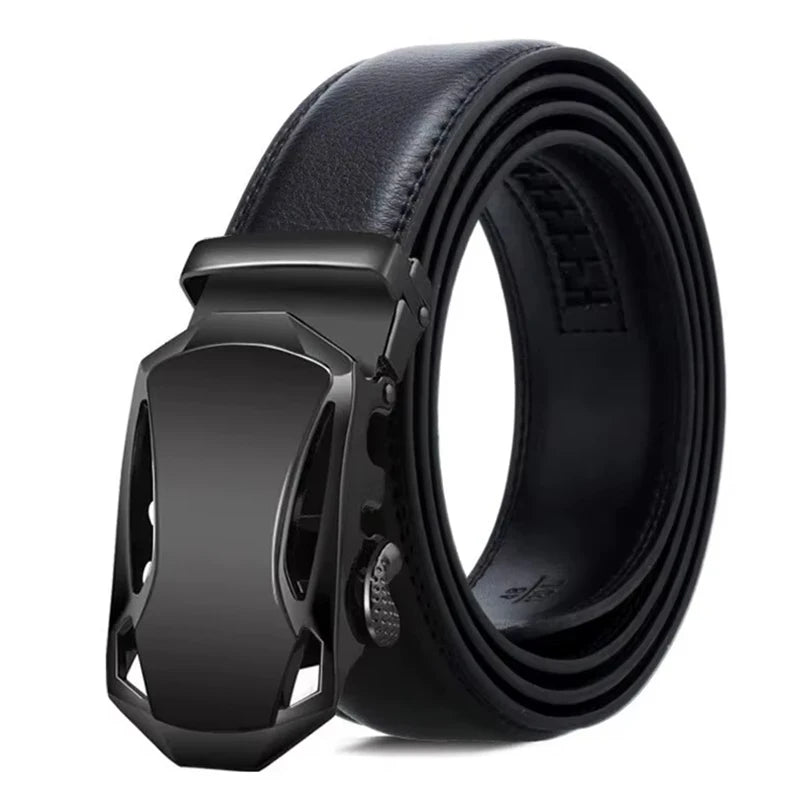 Ceinture pour hommes d'affaires de mode véritable marque de luxe ceinture boucle en métal ceinture en cuir PU de haute qualité ceinture souple avec pantalon Cargo jean