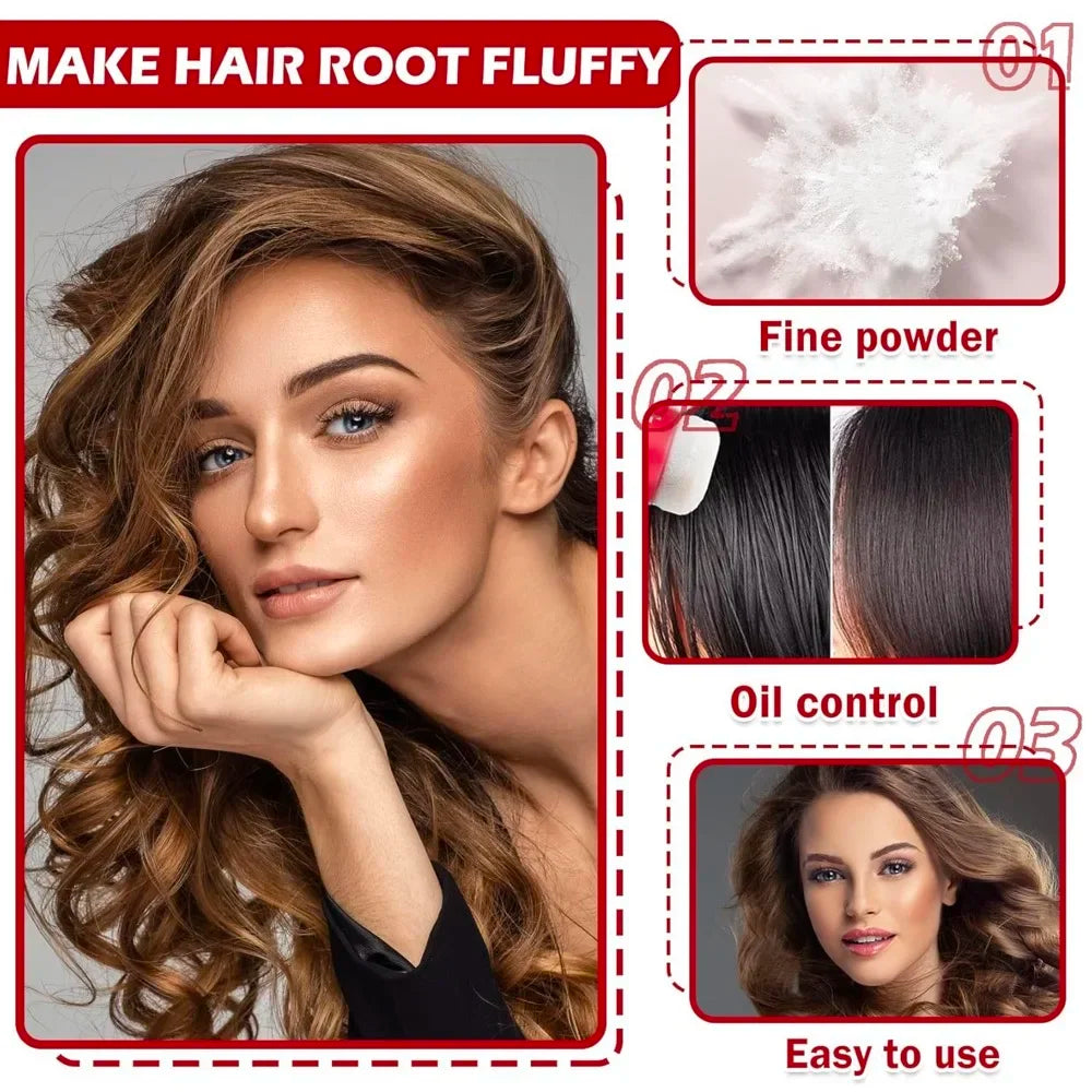 Poudre coiffante volumisante – Contrôle de l'huile, réglage rapide, adaptée au bricolage, tenue longue durée pour hommes et femmes, certifiée, non irritante